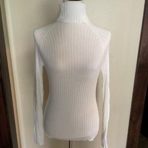 INC Ivory Ribbed Turtleneck